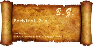 Berhidai Zia névjegykártya